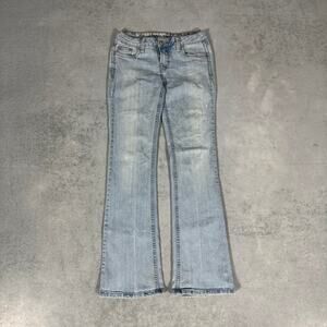 Street Wear Society Denim Bootcut Jeans Light Wash Y2K Faded - Size: 7
